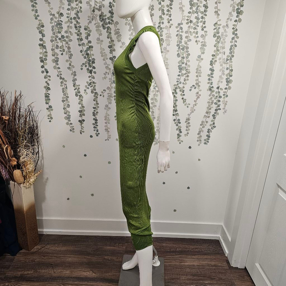 Atlein Collective Knit Green Midi Dress Sz L - Picture 6 of 11